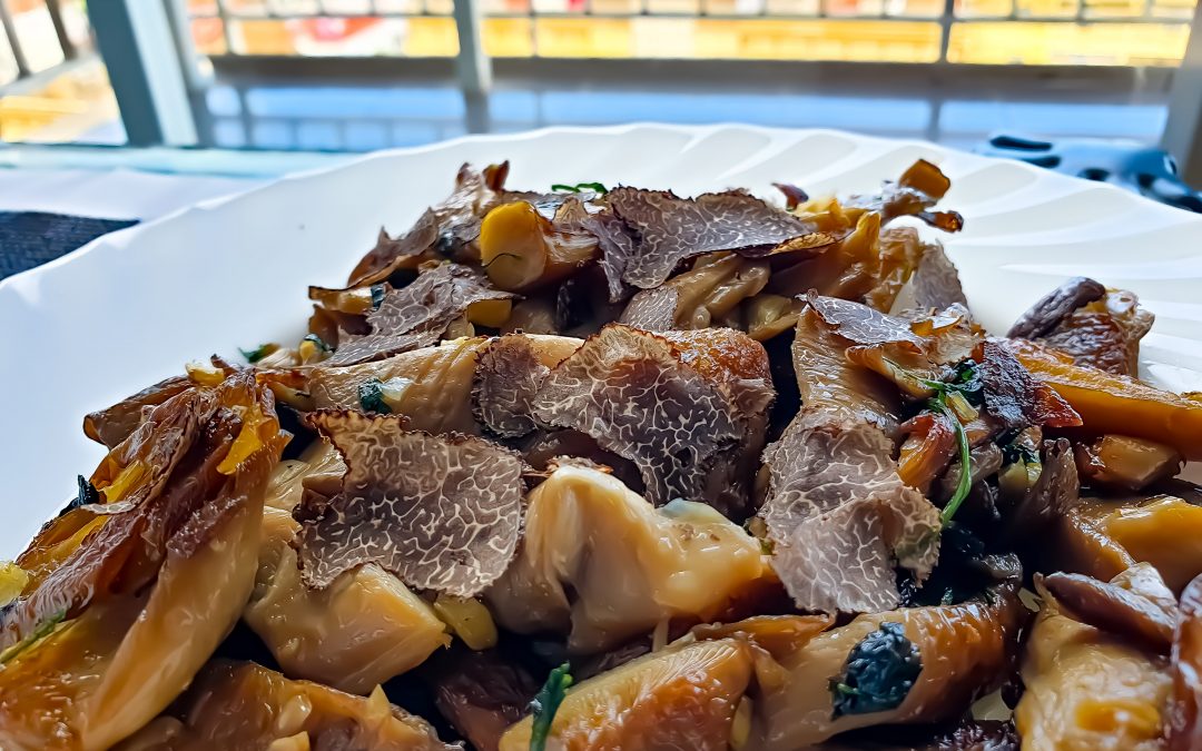Receta de setas con trufa negra